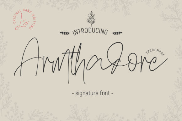 Armthadore: A Handwritten Script Font for Thoughtful Design
