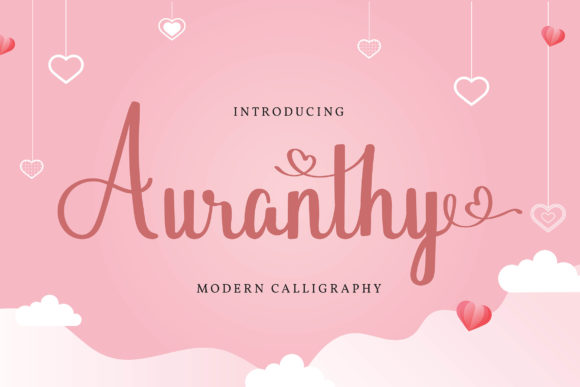 Auranthy: A Sweet Script Font for Editorial Design
