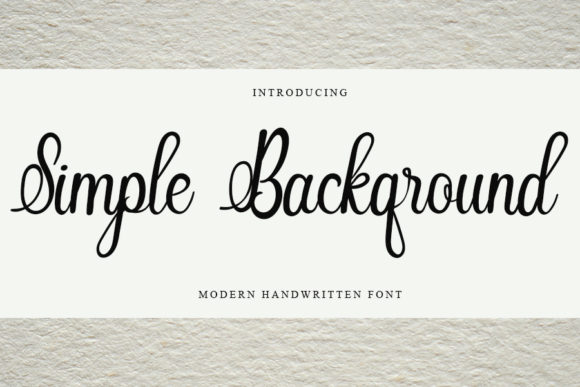 Simple Background Font for Handmade Creations